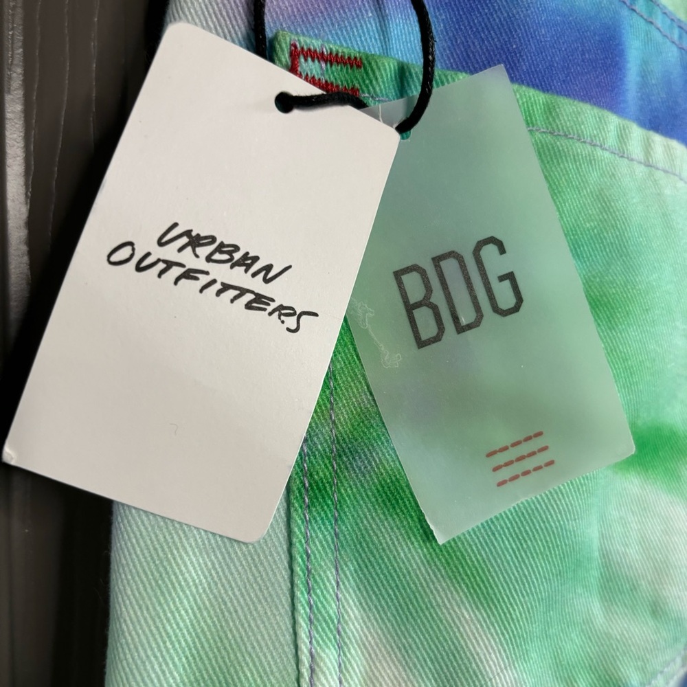 BDG by Urban Outfitters Cowboy Jeans Watercolor Floral Tie-Dye High Rise 31 - Picture 7 of 16
